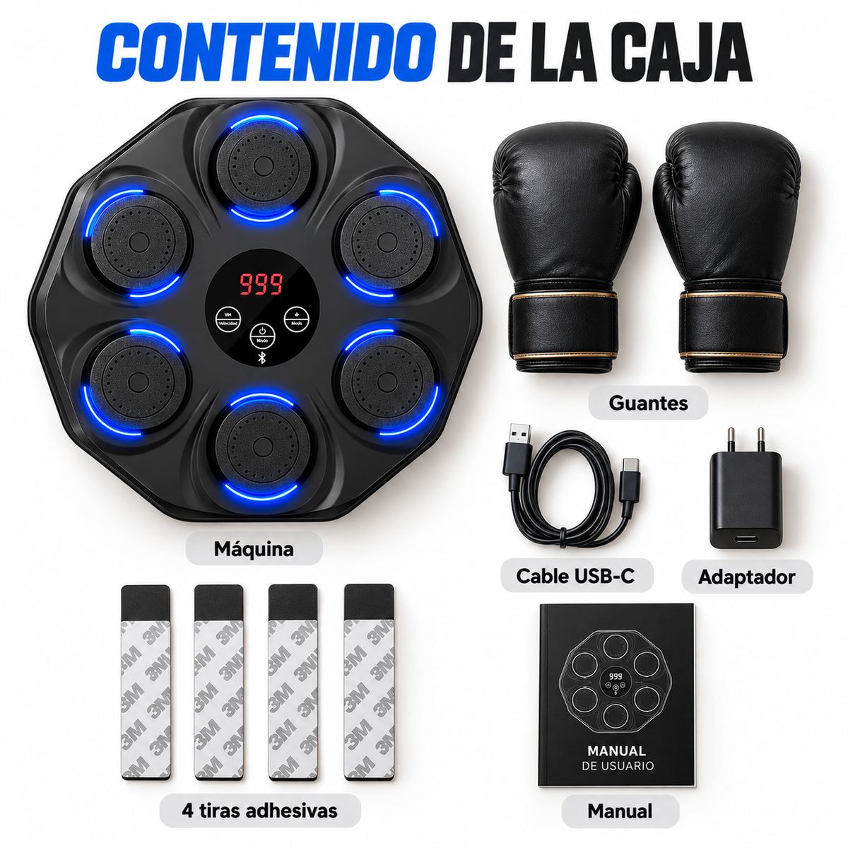 Máquina de Boxeo Musical con Guantes de Regalo 🎁