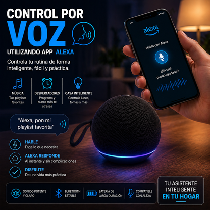 Alexe® Echo Mini 5 - Altavoz Compatible con Alexa
