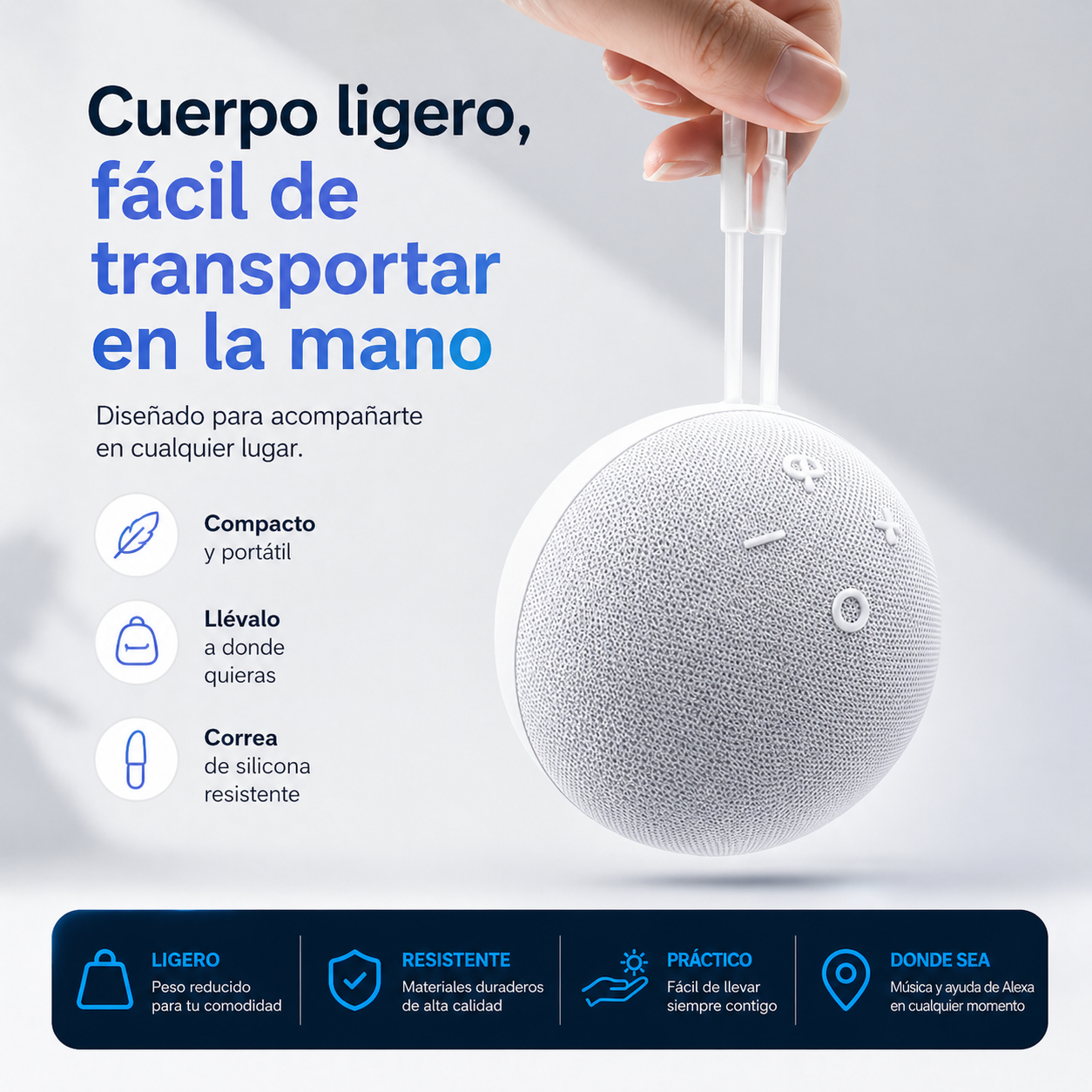 Alexe® Echo Mini 5 - Altavoz Compatible con Alexa