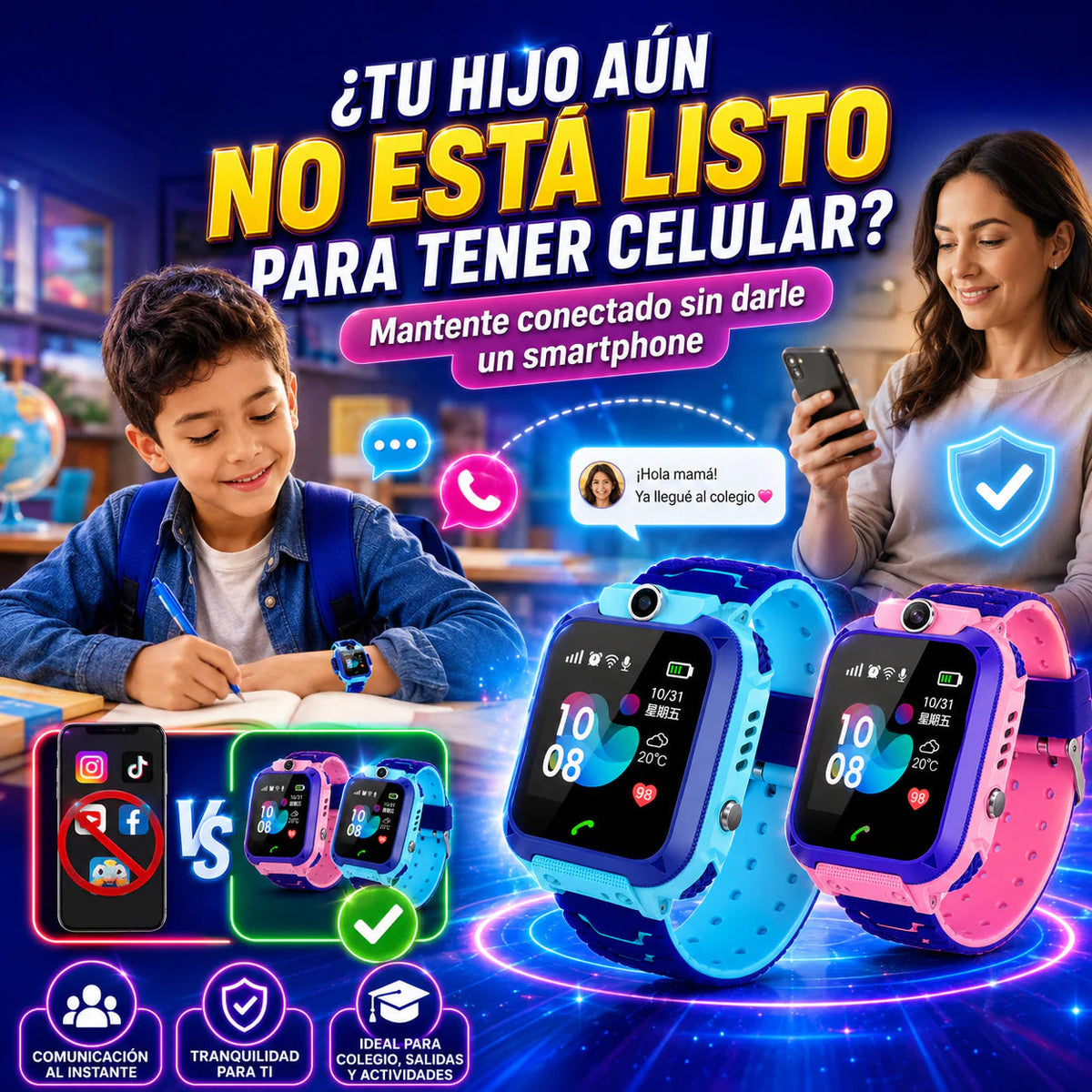 Reloj Inteligente GPS para Ninõs