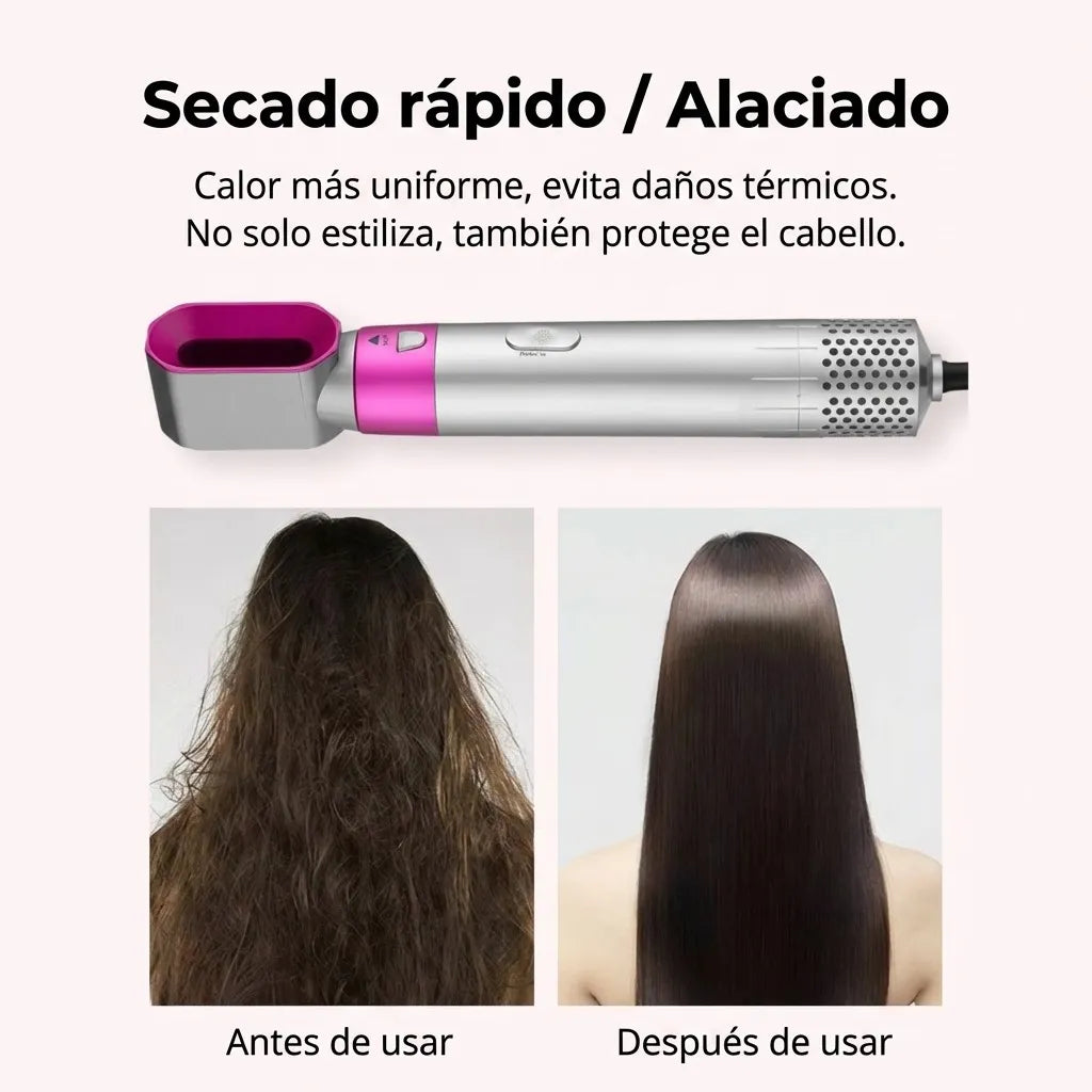 Cepillo Multiuso 5 en 1 (Seca, Ondula y Alisa)