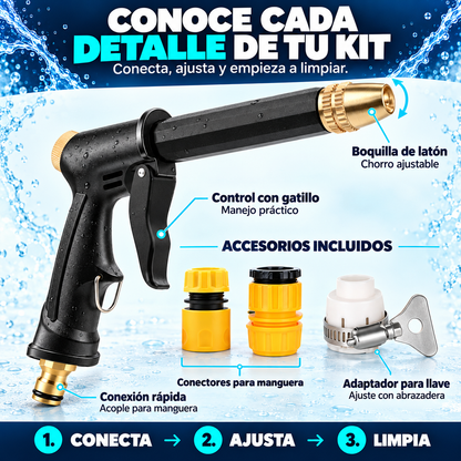 HidroFuerza™ Boquilla de Agua de Alta Presión 5 en 1
