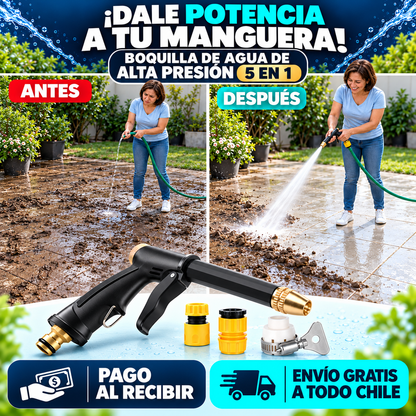 HidroFuerza™ Boquilla de Agua de Alta Presión 5 en 1