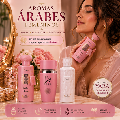 SET ARABE YARA | 3 Frascos de 100 ml - COMPRE 1 y LLÉVESE 3