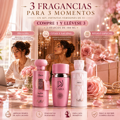 SET ARABE YARA | 3 Frascos de 100 ml - COMPRE 1 y LLÉVESE 3